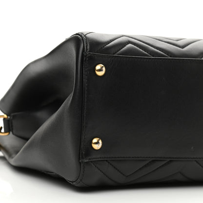 Gucci Calfskin Matelasse Medium GG Marmont Tote Black 9 of 13