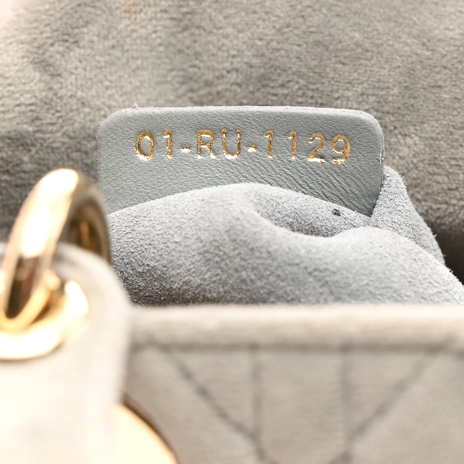 Christian Dior Velvet Mini Lady Dior Gray 7 of 11