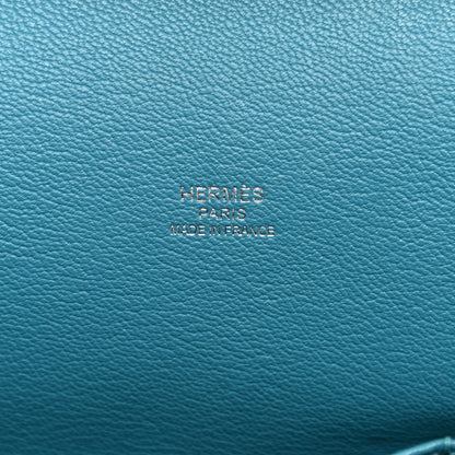 Hermes Taurillon Clemence Jypsiere 28 Turquoise 6 of 11