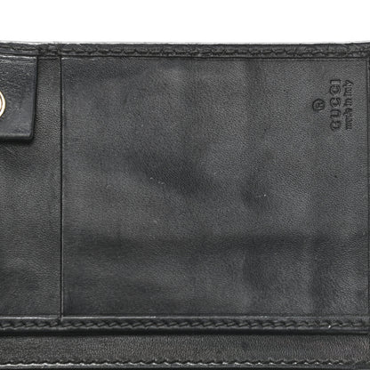 Gucci Guccissima Margaux Calfskin Metal Bar Chain Wallet Black 10 of 13