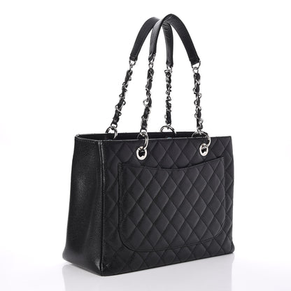 Chanel Caviar Quilted Grand Shopping Tote GST Black 3 of 7