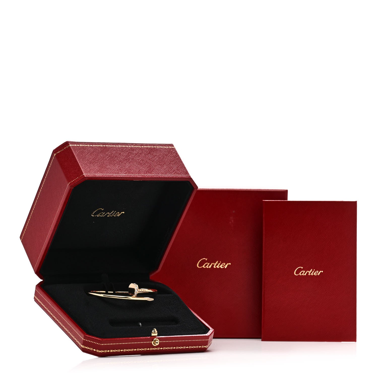 Cartier 18K Yellow Gold Diamond Juste Un Clou Bracelet 17 2 of 4