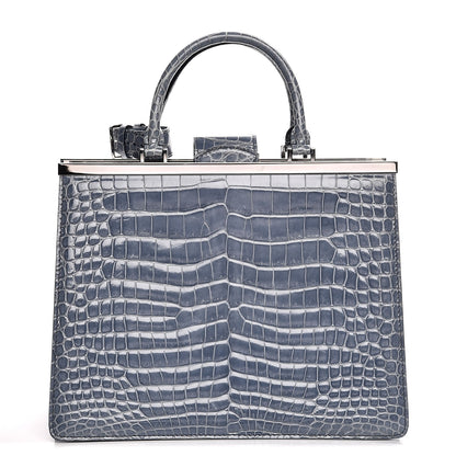 Louis Vuitton Crocodile Deesse MM Blue 1 of 8