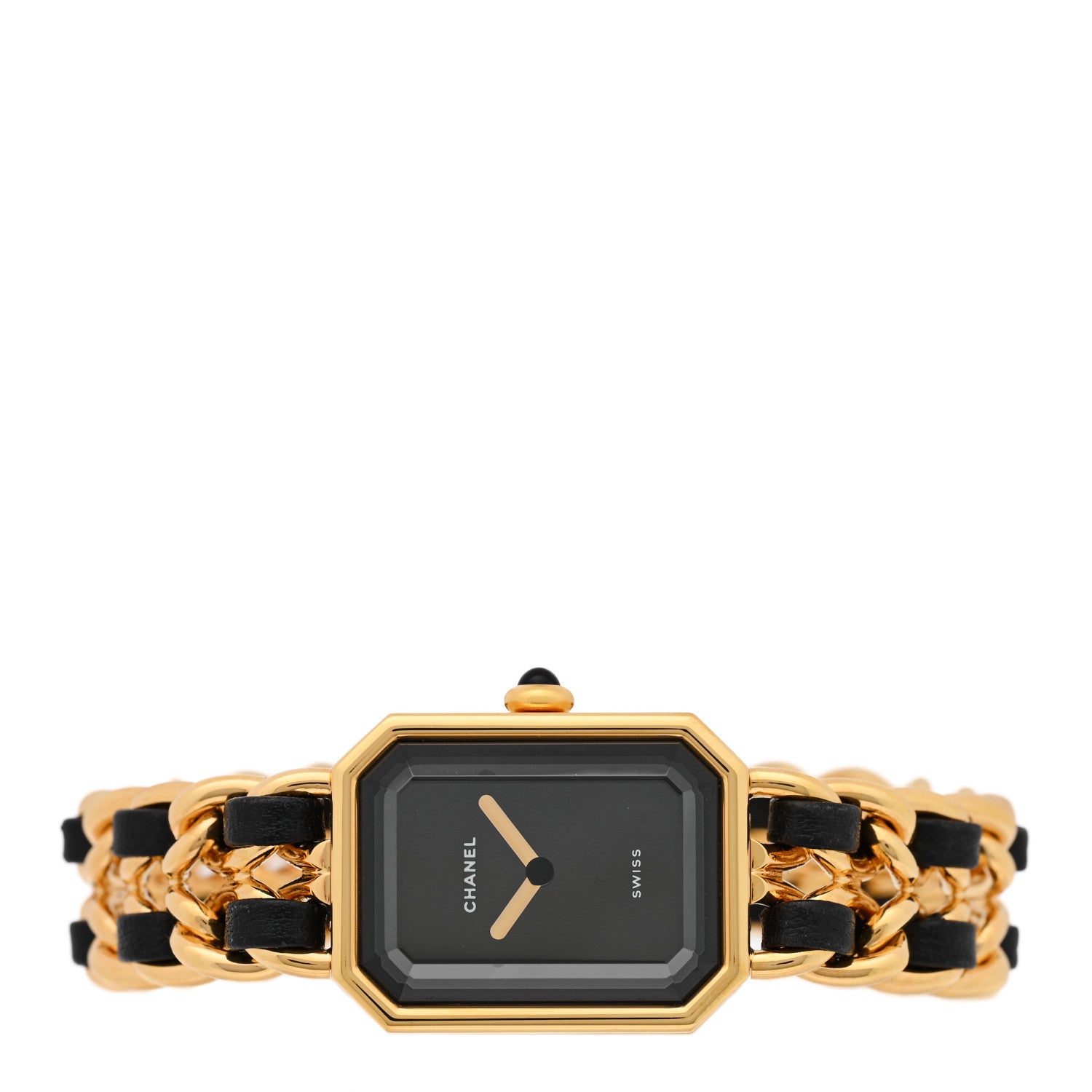 Chanel Stainless Steel Lambskin 20mm Chain Premiere Quartz Watch Gold M 2 of 4