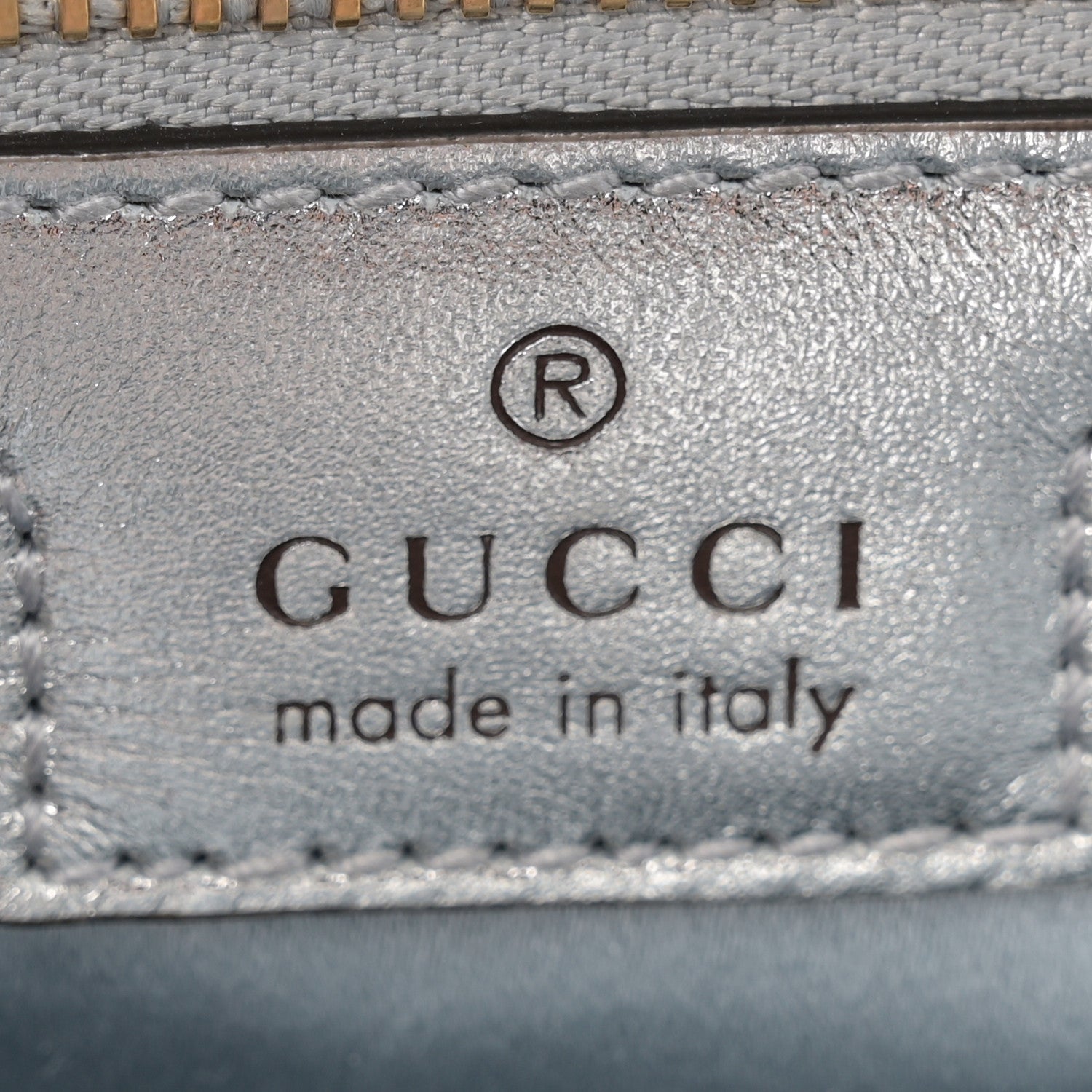 Gucci Iridescent Nappa Chevron Matelasse Small GG Marmont Shoulder Bag Iridescent Snow Light Blue 6 of 17