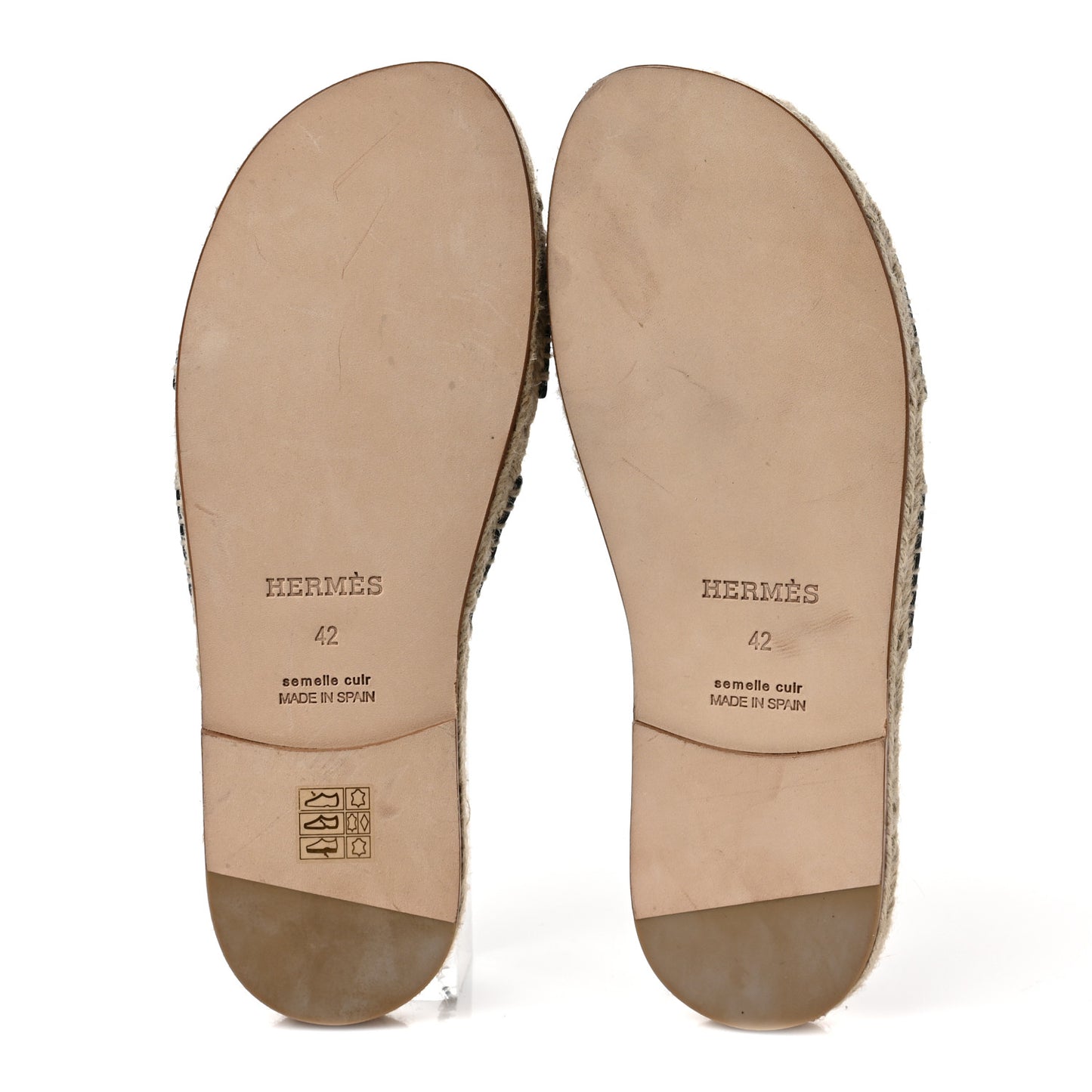 Calfskin Mens Antigua Espadrille Sandals 42 Black