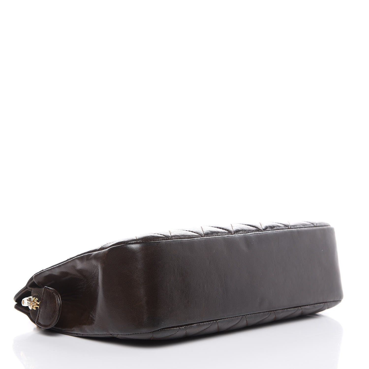 Chanel Lambskin Quilted Shoulder Bag Dark Brown 4 of 17