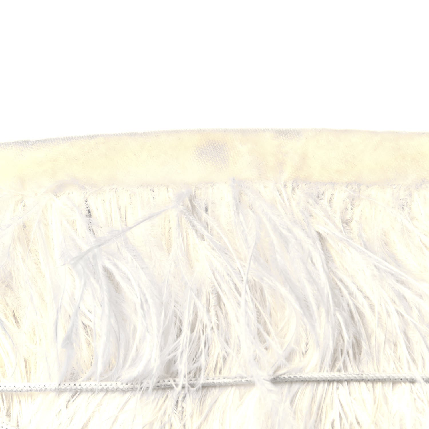 Saint Laurent Veluto Master Ostrich Yeti 110 Over The Knee Boots 38 Blanc Optique 8 of 8