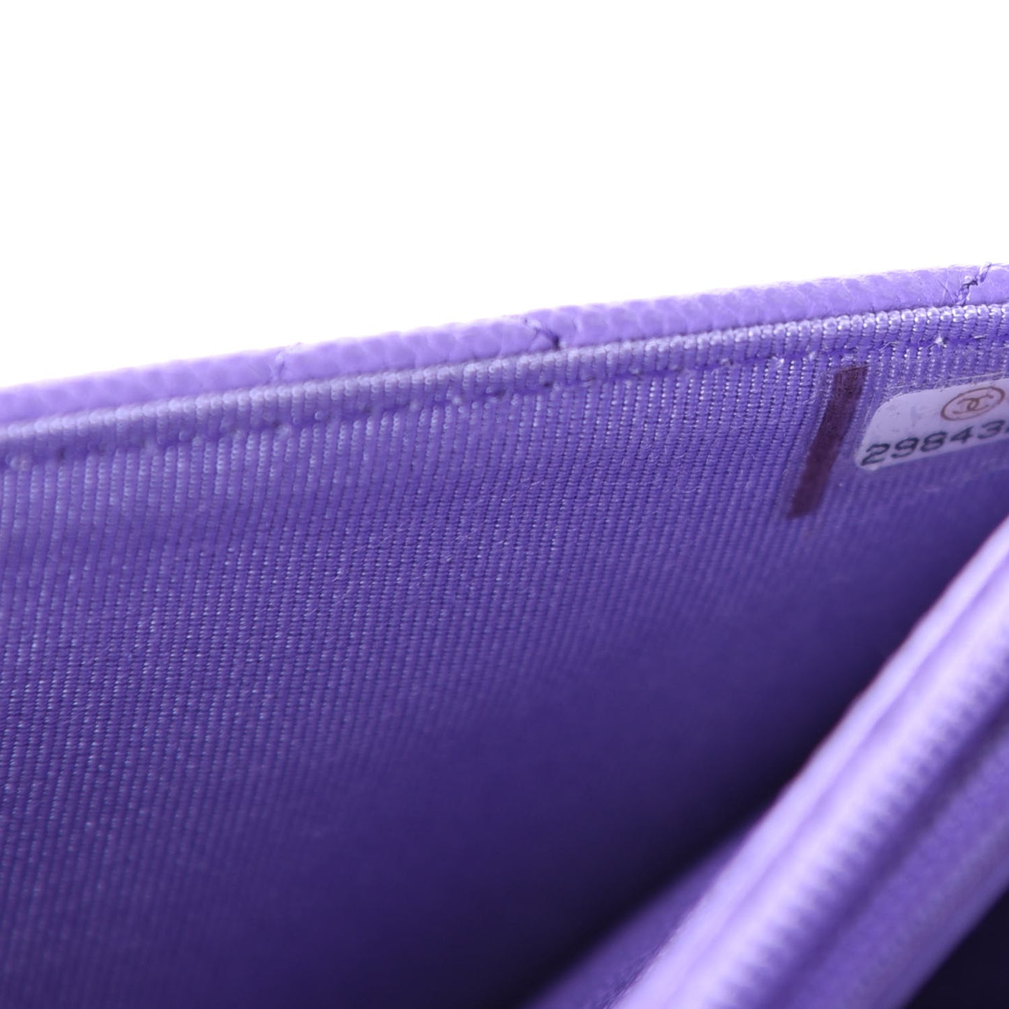 Caviar Quilted Wallet On Chain WOC Purple