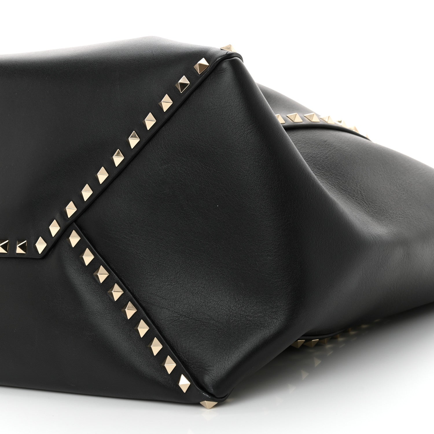 Valentino Garavani Vitello Large Rockstud Tote Black 8 of 10