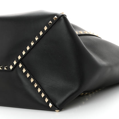 Valentino Garavani Vitello Large Rockstud Tote Black 8 of 10