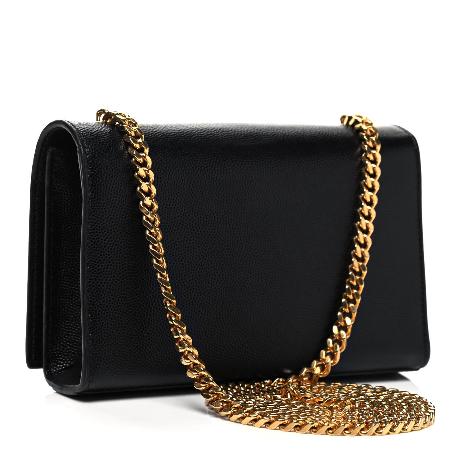 Saint Laurent Grain De Poudre Small Monogram Kate Satchel Black 3 of 9