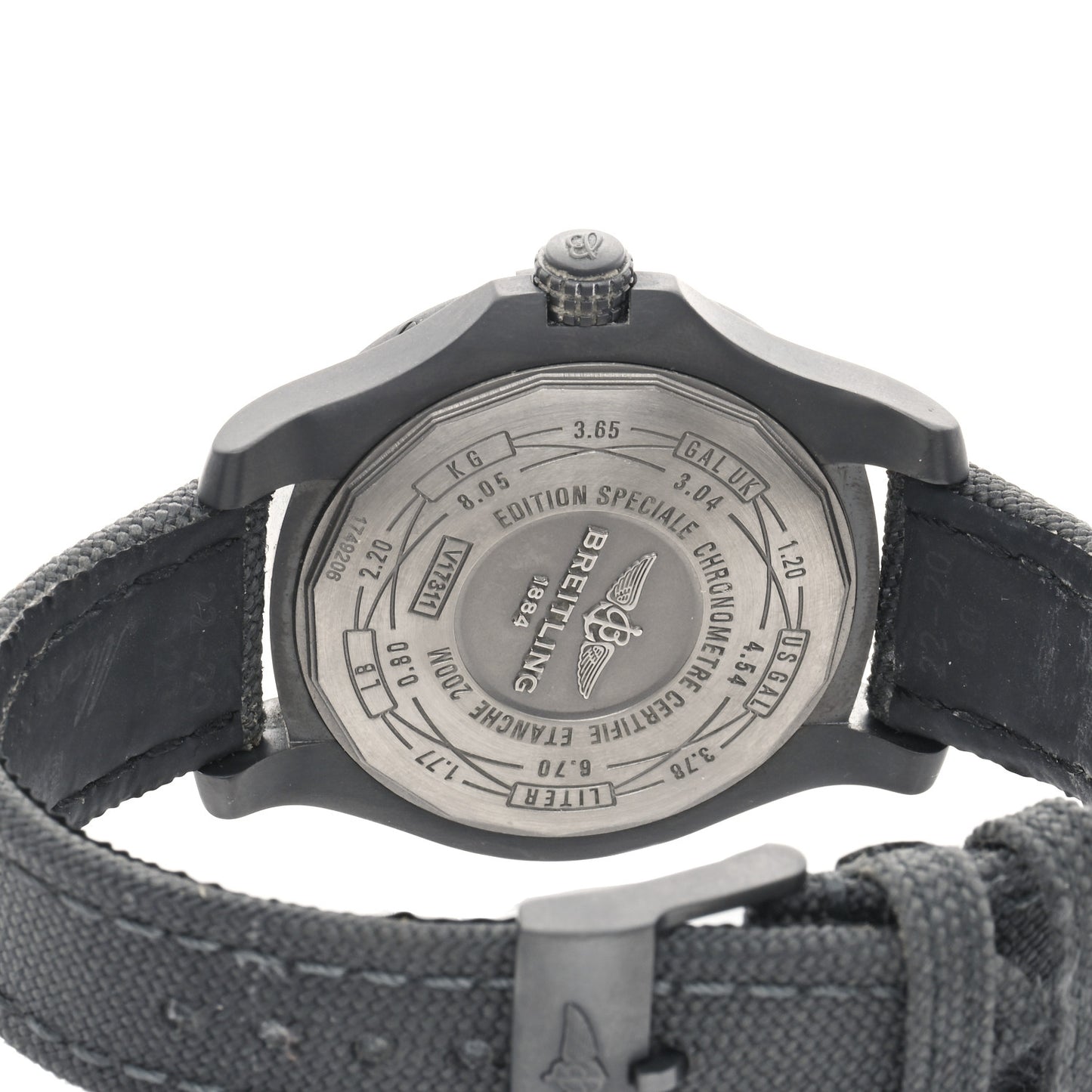 Titanium Nylon 45mm Avenger GMT Night Mission Automatic Watch Black V1731110