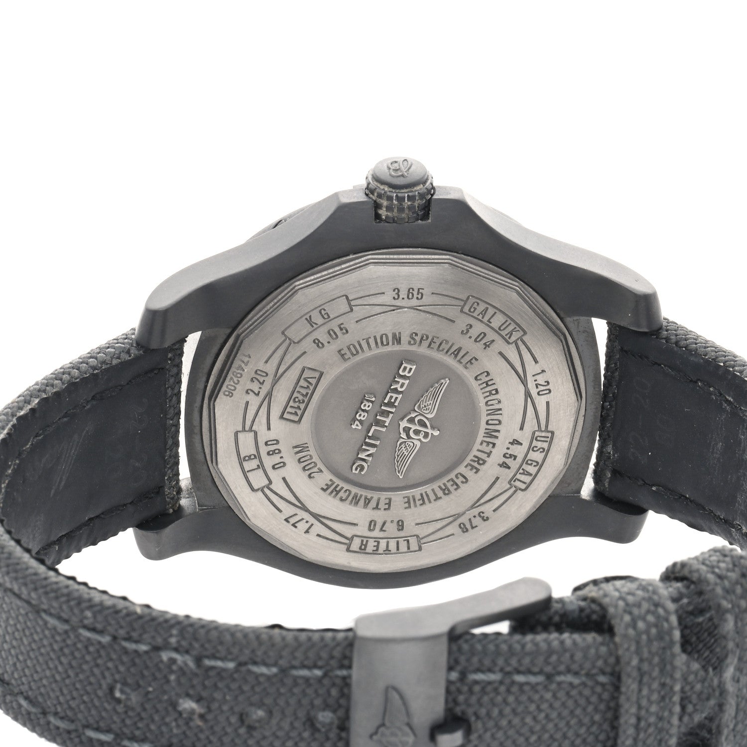 Breitling Titanium Nylon 45mm Avenger GMT Night Mission Automatic Watch Black V1731110 4 of 5