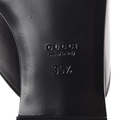 Gucci Malaga Kid Horsebit Slide Sandals 35.5 Black 7 of 8
