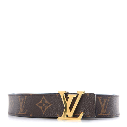 Louis Vuitton Calfskin Monogram 30mm LV Initiales Reversible Belt 85 34 Black 1 of 7