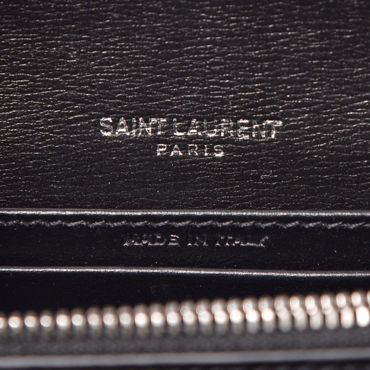 Calfskin Monogram Sunset Chain Wallet Black