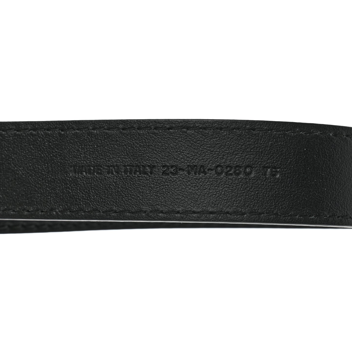 Calfskin D Fence Belt 75 Black