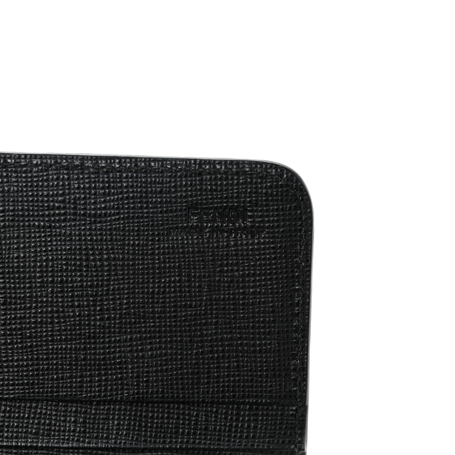 Fendi Vitello Elite Studded Monster Continental Wallet on Chain Black 5 of 7