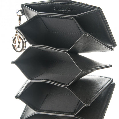 Christian Dior Patent Cannage Lady Dior 5-Gusset Card Holder Black 5 of 7