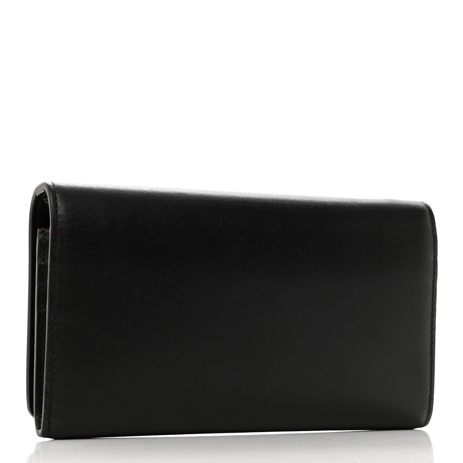 Christian Louboutin Calfskin Macaron Spiked Flap Wallet Black 3 of 7