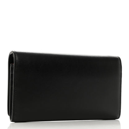 Christian Louboutin Calfskin Macaron Spiked Flap Wallet Black 3 of 7