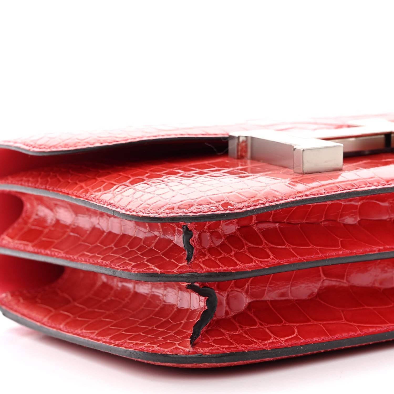 Hermes Shiny Alligator Constance 18 Bougainvillea 10 of 11