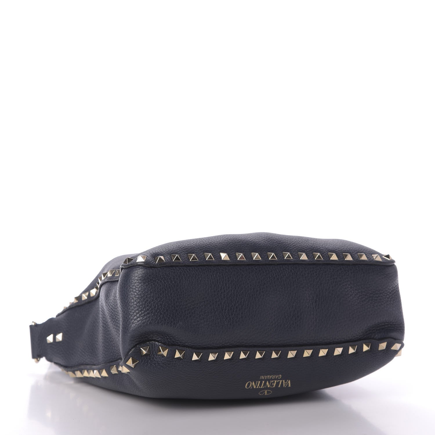 Valentino Garavani Pebbled Calfskin Small Rockstud Flip-Lock Messenger Bag Marine 4 of 10
