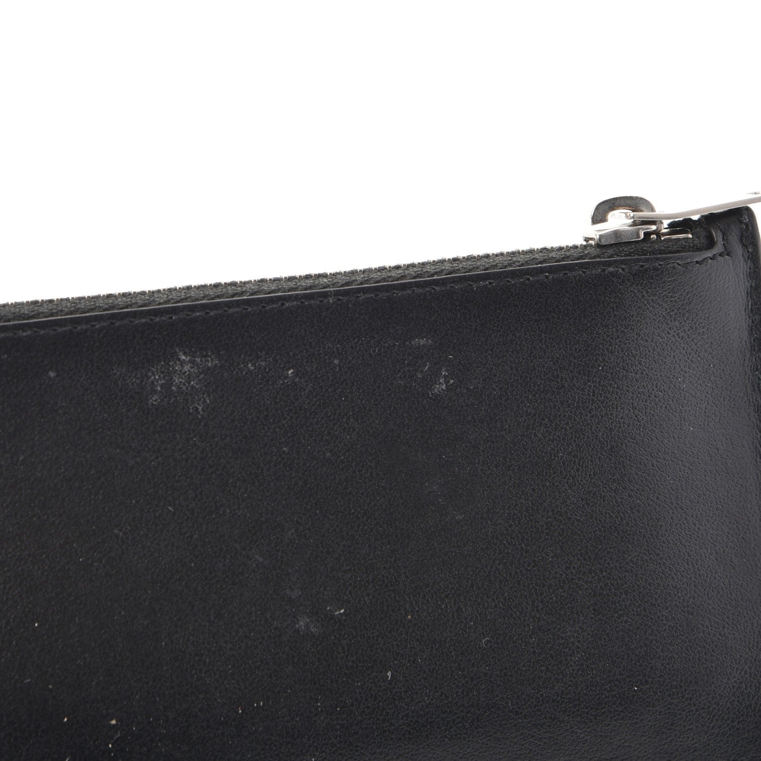 Saint Laurent Calfskin Moujik Patch Fragments Zip Pouch Card Holder Black 8 of 11