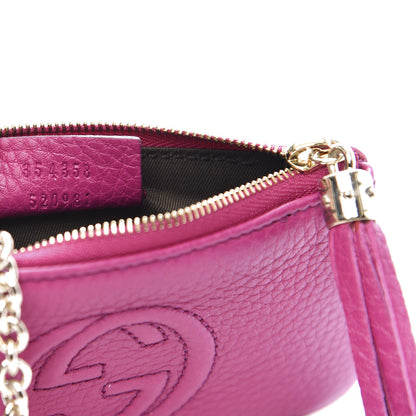 Gucci Pebbled Calfskin Soho Key Case Bright Bougainvillea 8 of 9