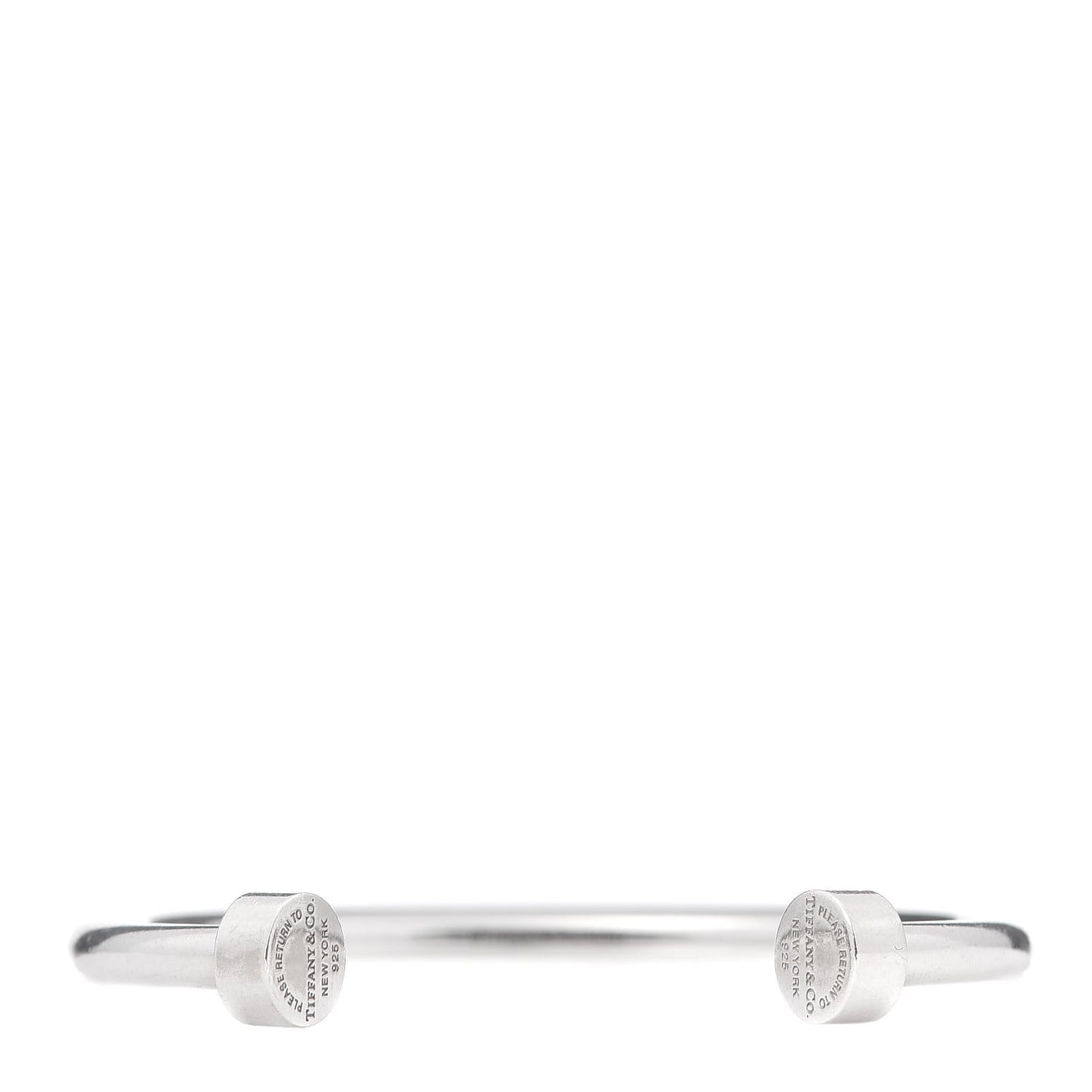 Sterling Silver Return to Narrow Circle Edge Cuff Bracelet