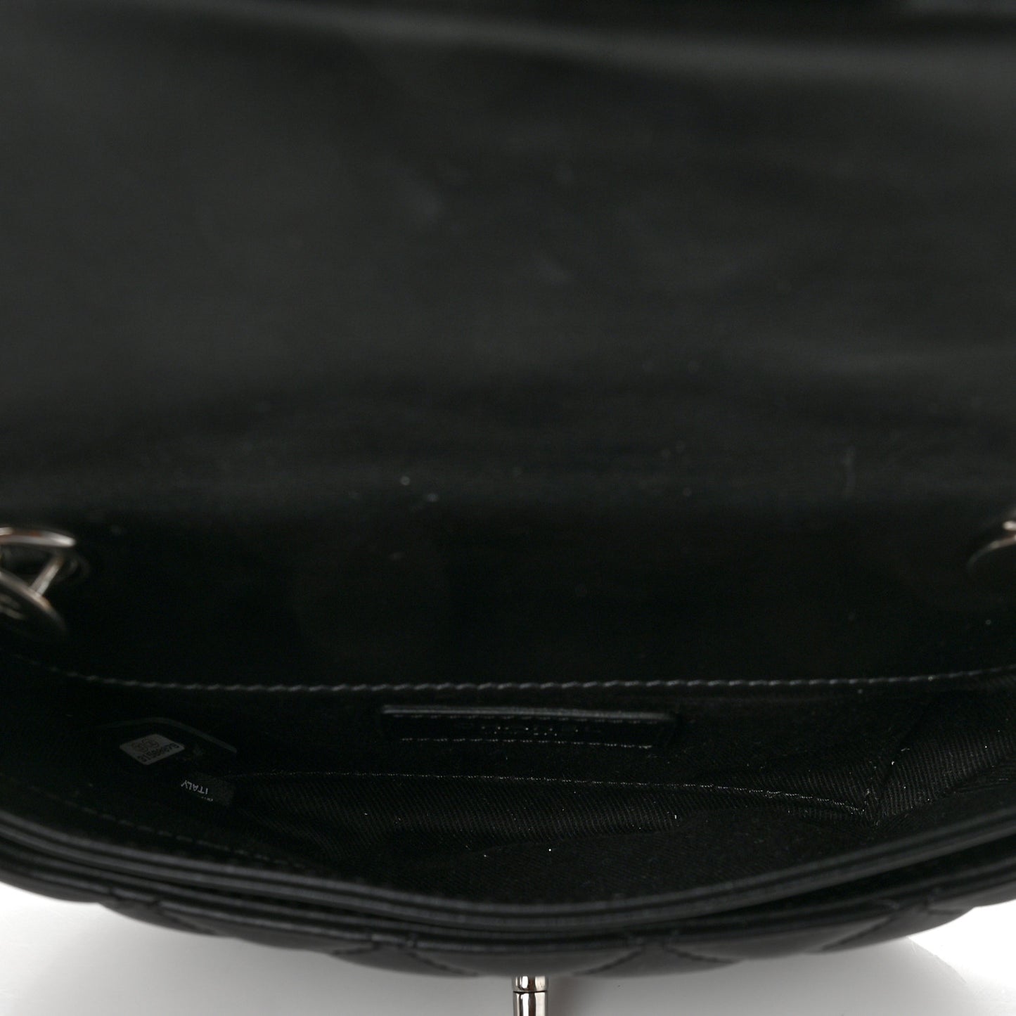 Calfskin Quilted CC Uniform Flap Belt Bag Black