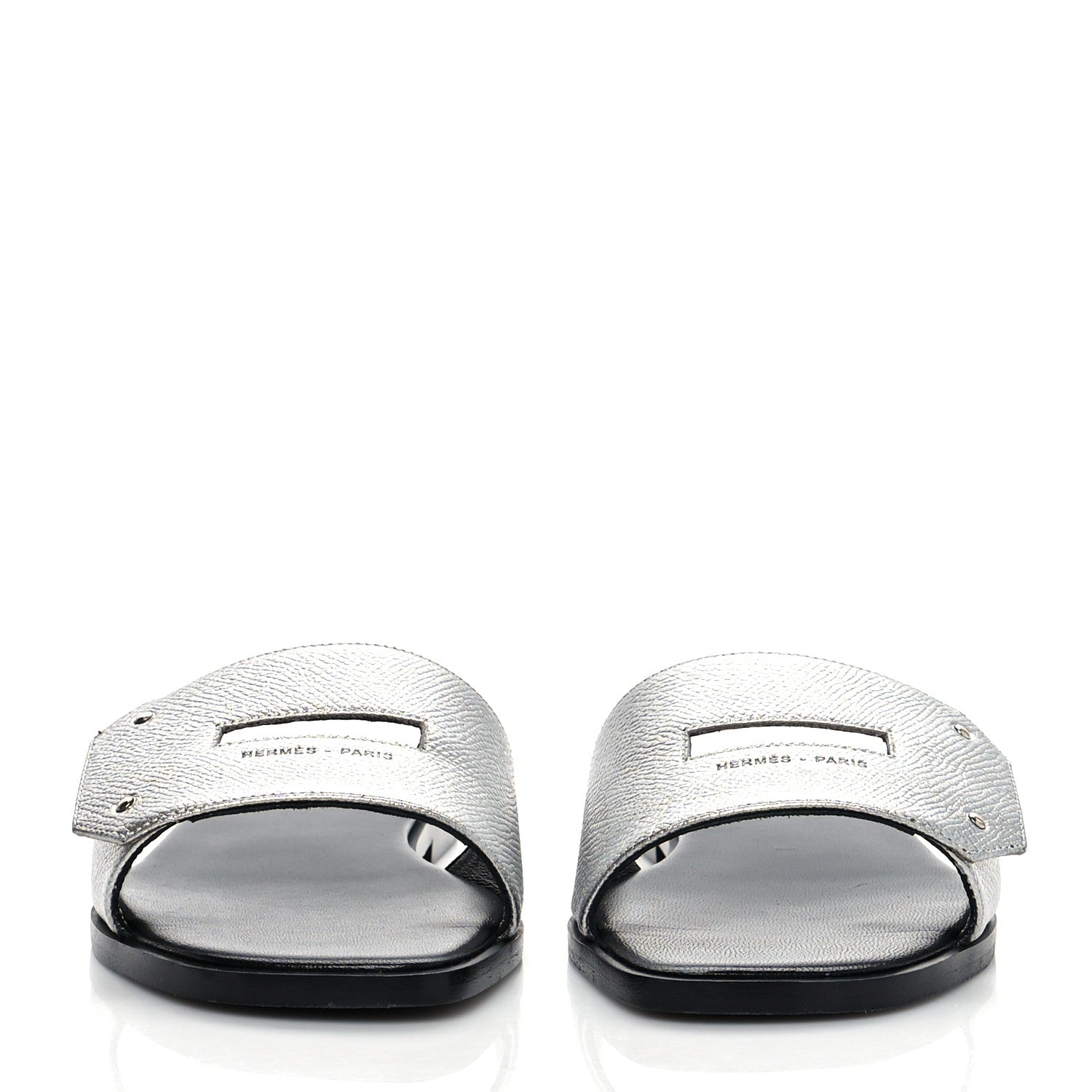 Hermes Epsom View Sandals 36 Argent 2 of 10