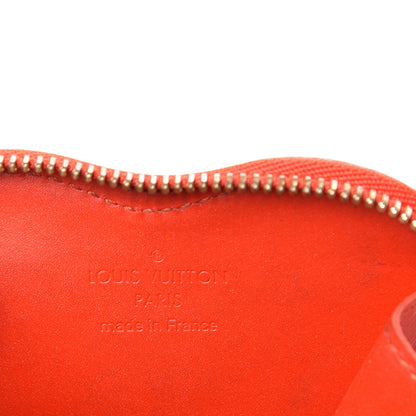 Louis Vuitton Vernis Heart Coin Purse Orange Sunset 5 of 11