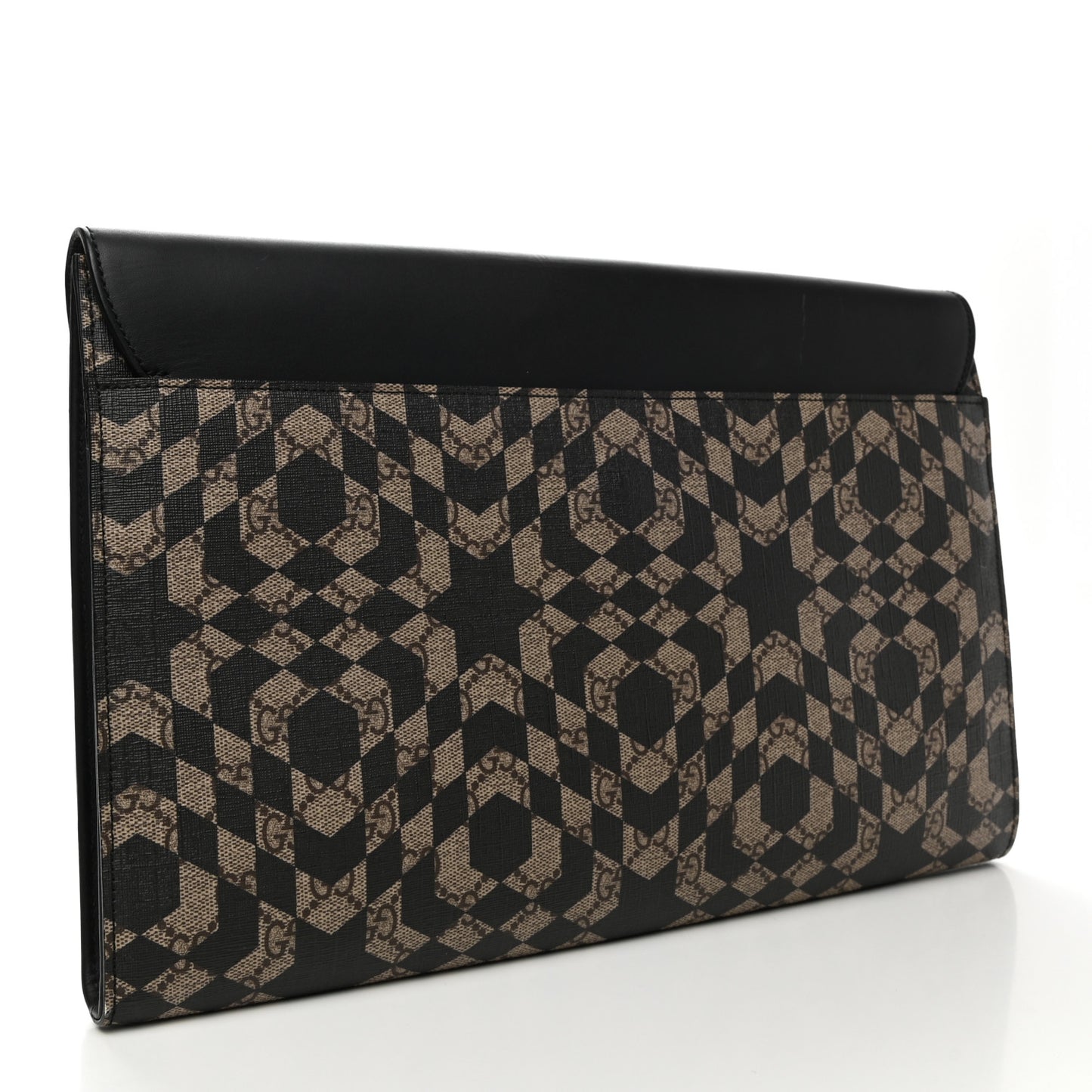 GG Supreme Monogram Caleido Print Clutch Black
