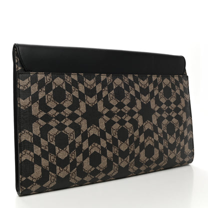 Gucci GG Supreme Monogram Caleido Print Clutch Black 3 of 9