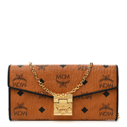 MCM Visetos Patricia Wallet On Chain Cognac 1 of 9