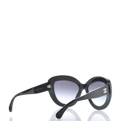 Chanel Pearl Cat Eye Sunglasses 71096 Black 4 of 7