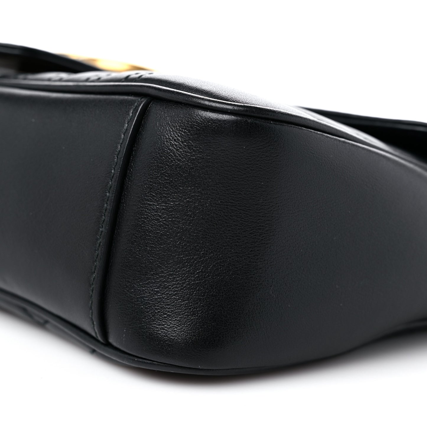 Calfskin Matelasse Small GG Marmont Shoulder Bag Black