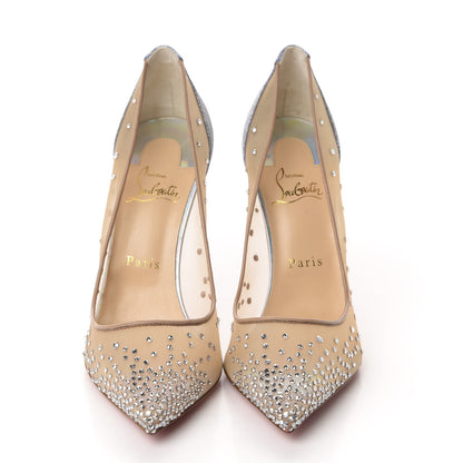 Christian Louboutin Rete Glitter Mini Specchio Strass Follies 100 Pumps 39.5 Version Jeans 2 of 9