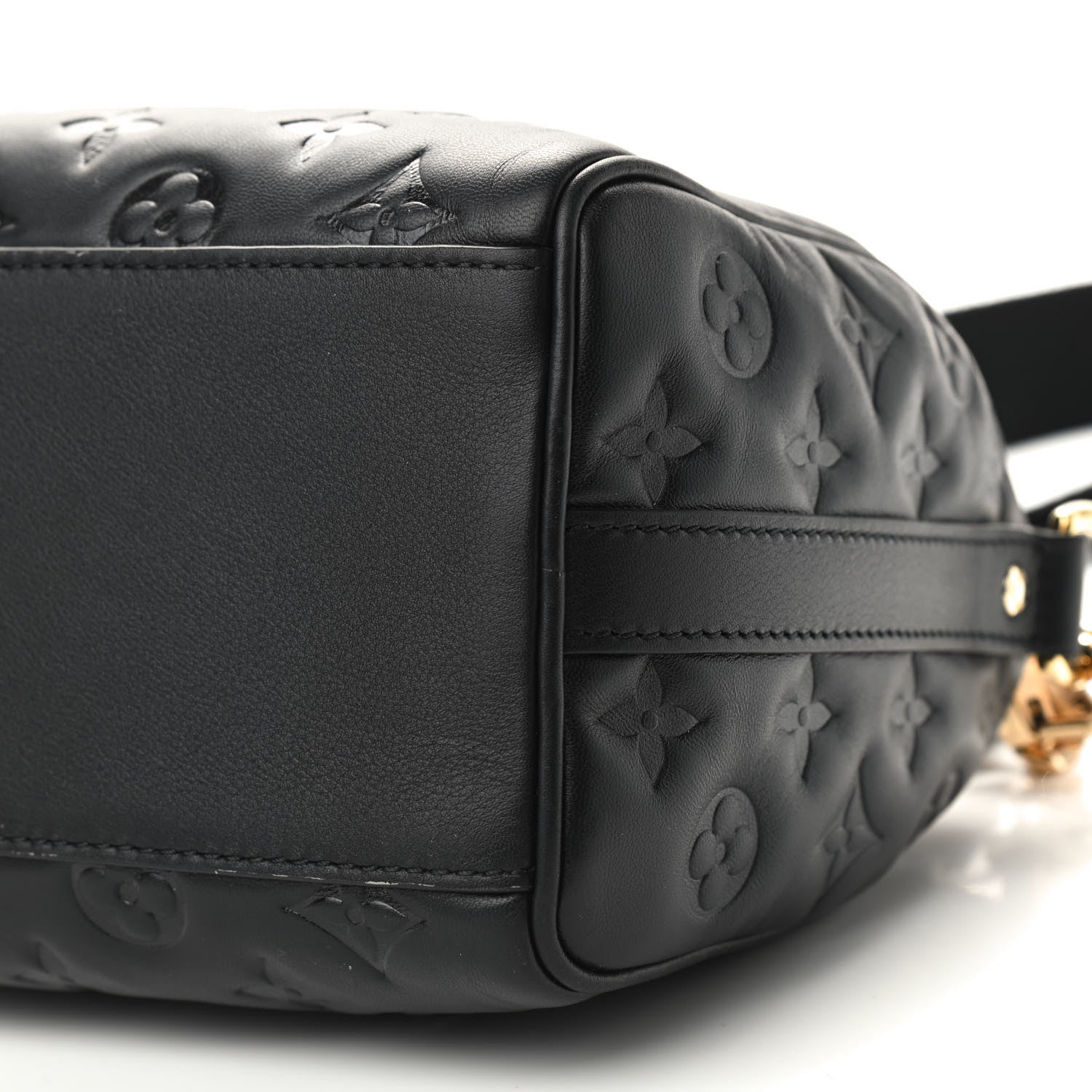 Louis Vuitton Lambskin Embossed Monogram Speedy 22 Bandouliere Black 8 of 8