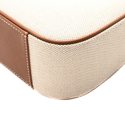 Saint Laurent Smooth Calfskin Canvas Le 5 A 7 Hobo Natural Beige Brick 9 of 9