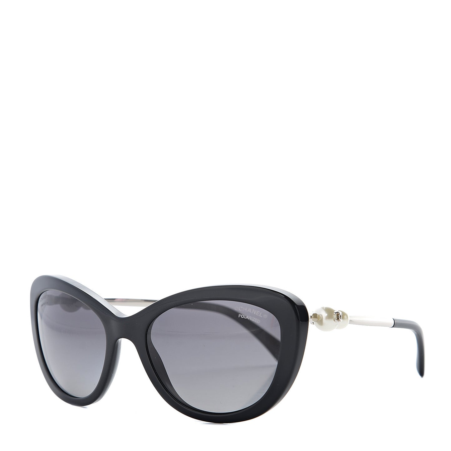 Acetate Pearl Cat Eye Sunglasses 5340-H Black