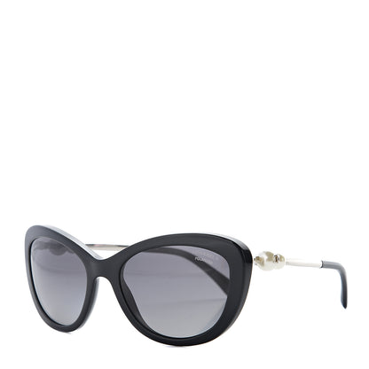 Chanel Acetate Pearl Cat Eye Sunglasses 5340-H Black 1 of 8