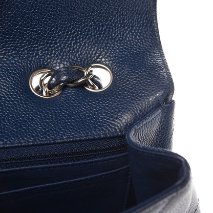 Chanel Caviar Quilted Jumbo Single Flap Navy 9 of 11