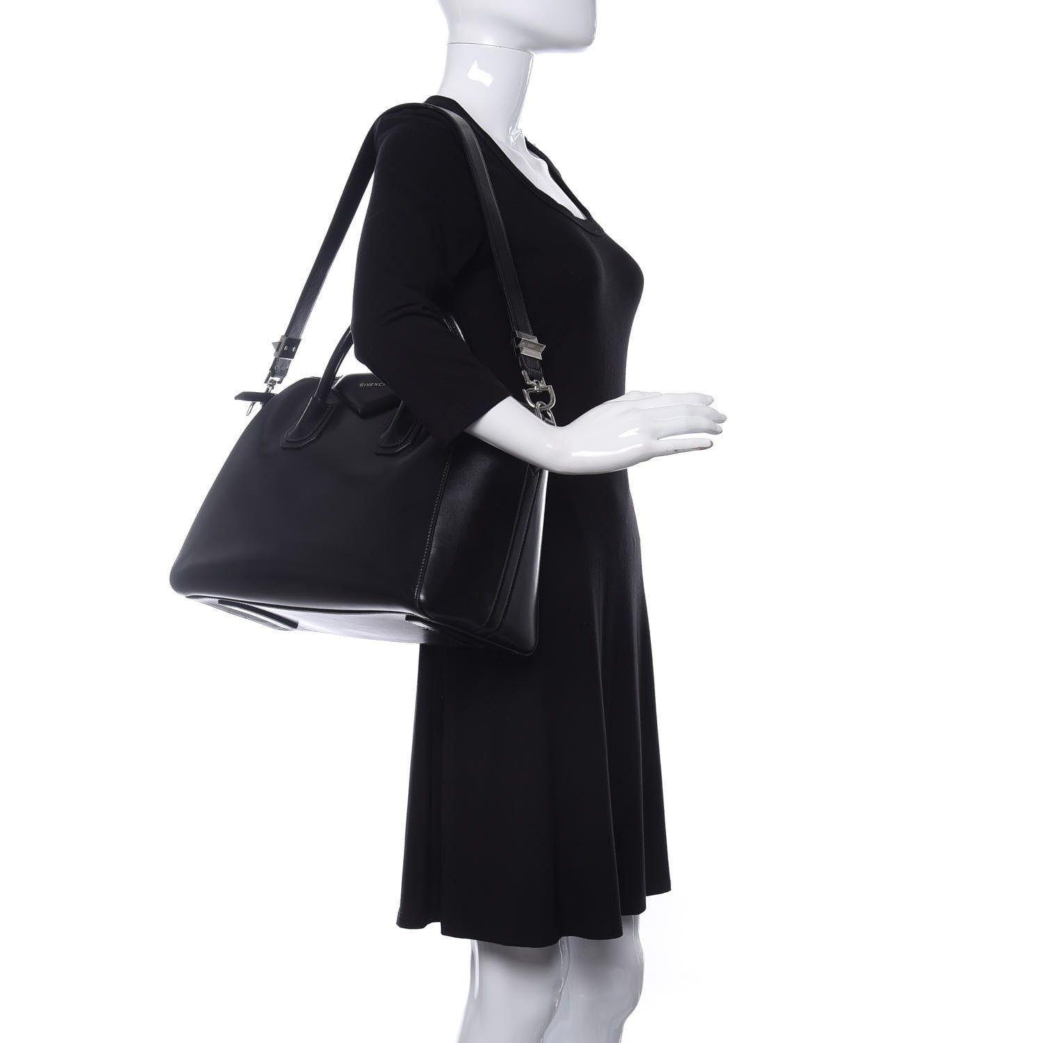 Givenchy Shiny Lord Calfskin Medium Antigona Black 2 of 19