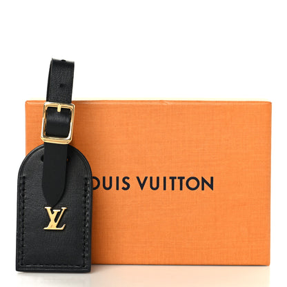Louis Vuitton Calfskin City Steamer Luggage Tag Black 3 of 3