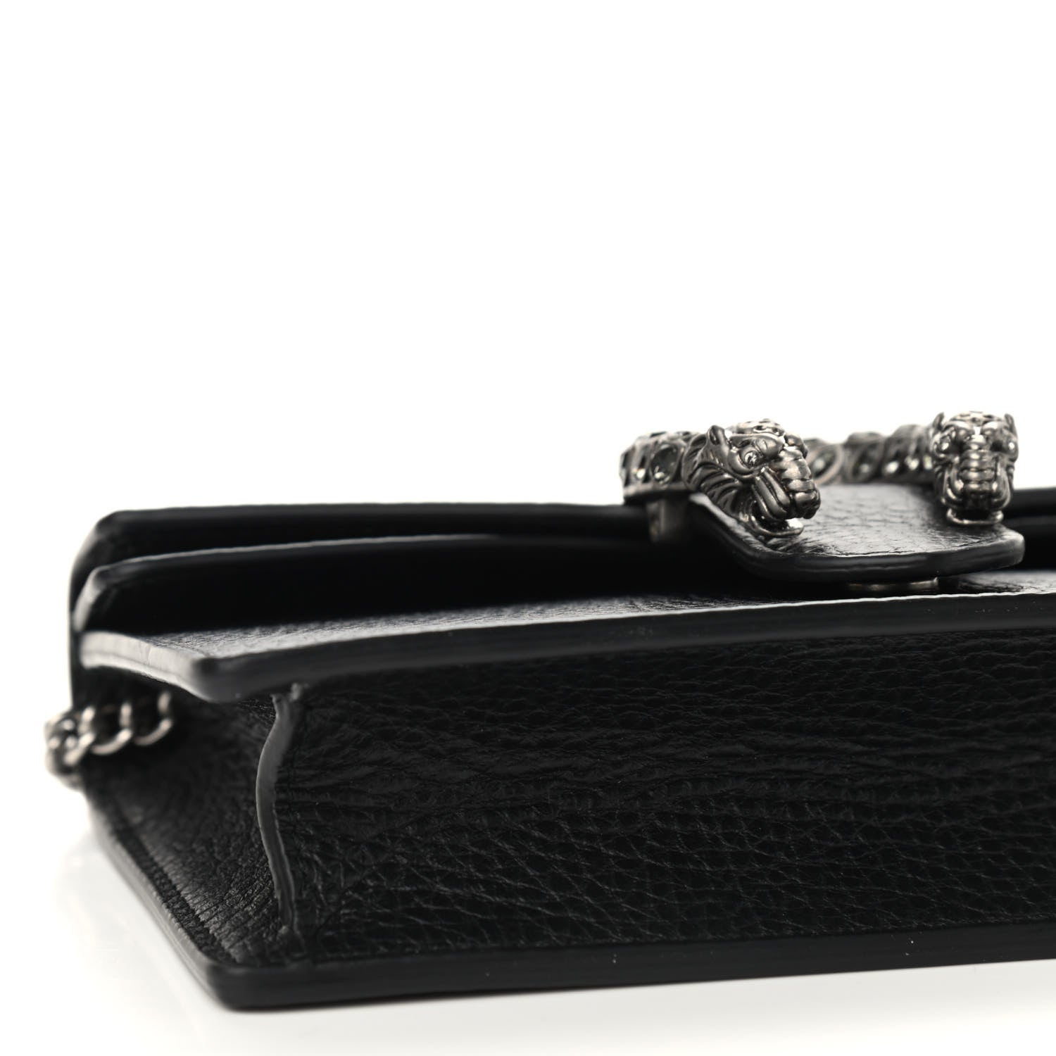 Gucci Calfskin Super Mini Dionysus Shoulder Bag Black 7 of 8