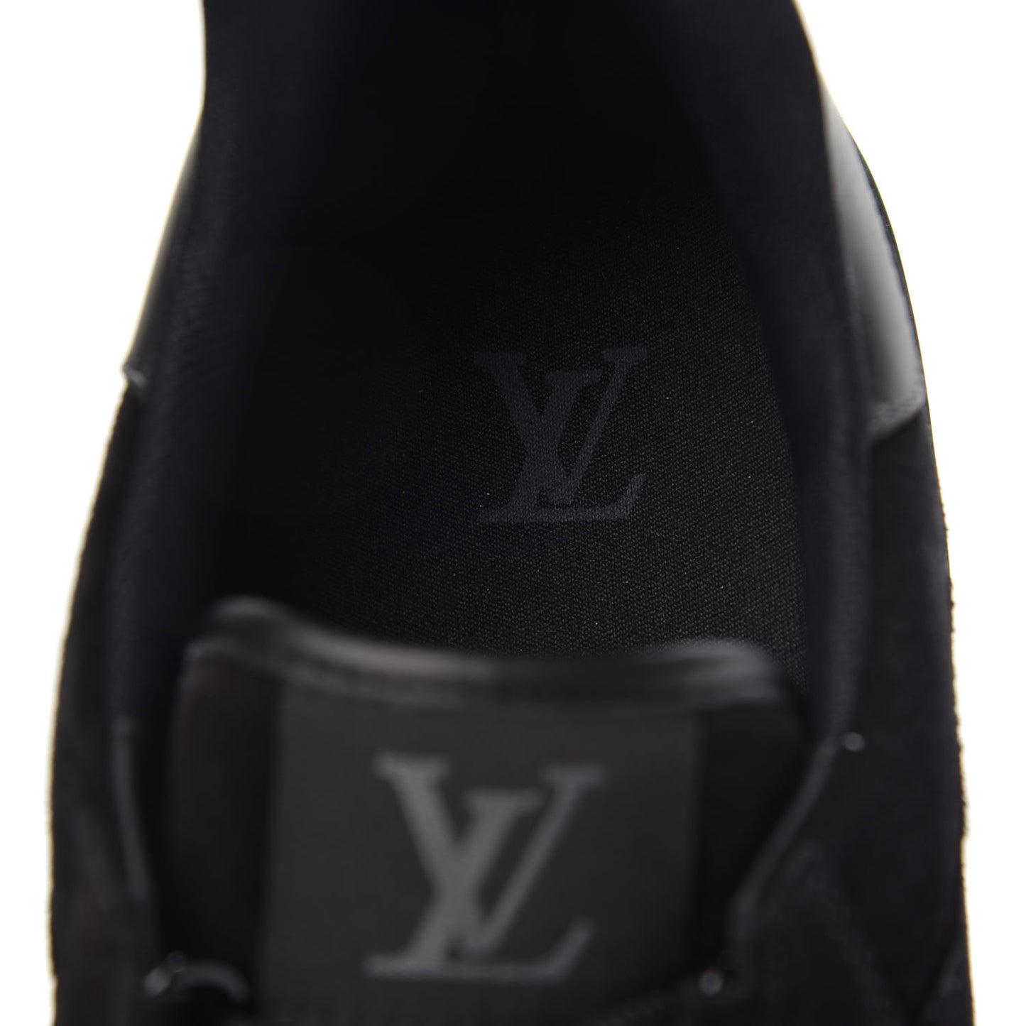 Suede Mens LV Trainer Sneakers 9.5 Black