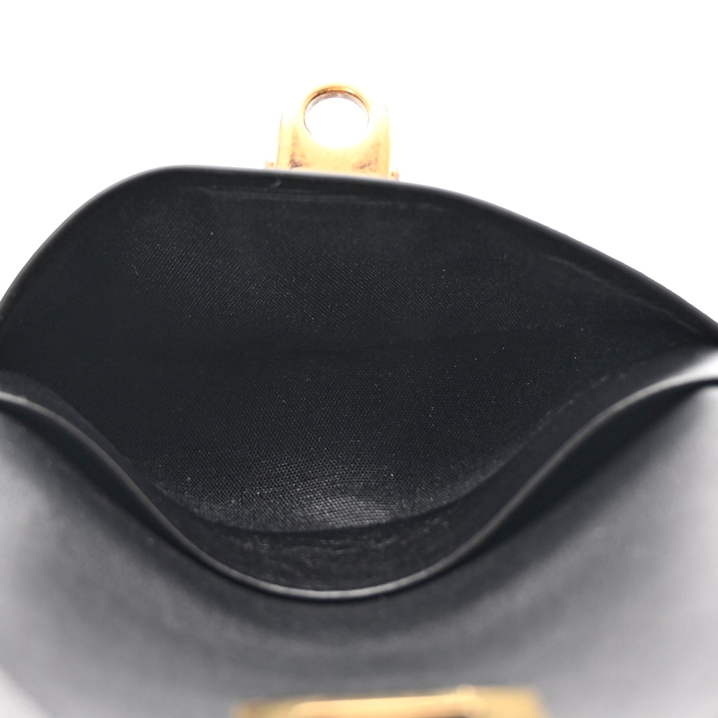 Natural Smooth Calfskin Rodeo Flap Wallet Black